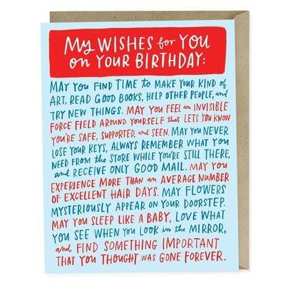 Em & Friends Wishes for Your Birthday Card