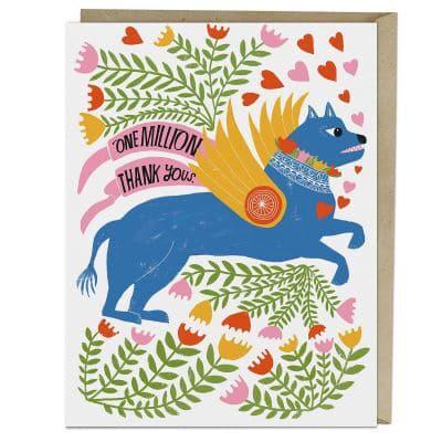 6-Pack Lisa Congdon for Em & Friends Women One Million Thank You's Card