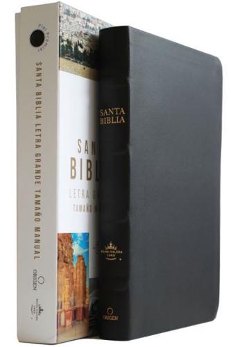 Biblia RVR 1960 Letra Grande Tamaño Manual, Piel Premier Negro / Spanish Bible RVR 1960 Handy Size Large Print Bonded Leather Black