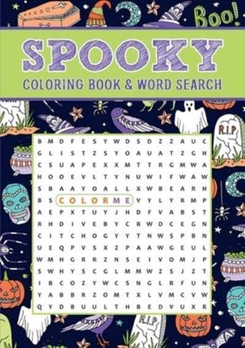 Spooky Coloring Book & Word Search