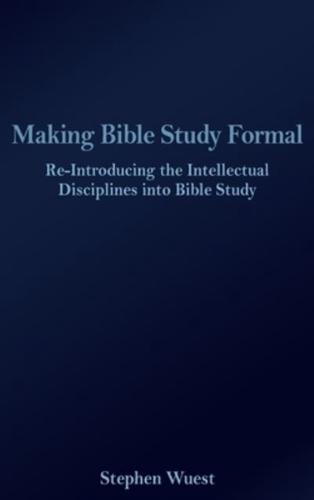 Making Bible Study Formal