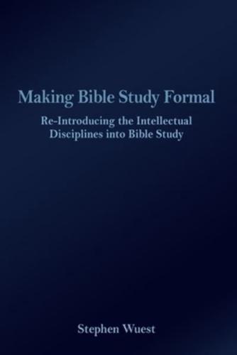 Making Bible Study Formal