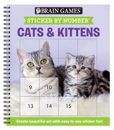 Brain Games - Sticker by Number: Cats & Kittens (Easy - Square Stickers)