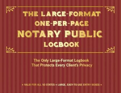 The Large-Format One-Per-Page Notary Public Logbook