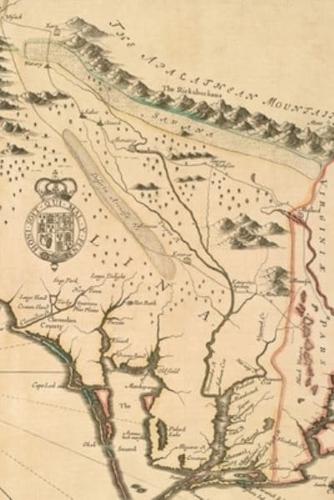 17th Century Map of Carolina [North Carolina] [1676 A New Description of Carolina] - A Poetose Notebook / Journal / Diary (50 Pages/25 Sheets)