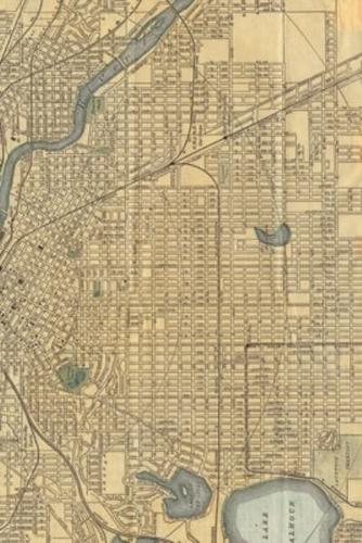 1895 Map of Minneapolis, Minnesota - A Poetose Notebook / Journal / Diary (50 Pages/25 Sheets)