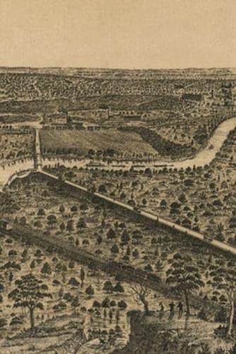 19th Century [1892] Bird's Eye View Map of Dallas, Texas - A Poetose Notebook / Journal / Diary (50 Pages/25 Sheets)