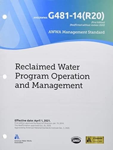 AWWA G481-14(R20) Reclaimed Water Program Operation and Management