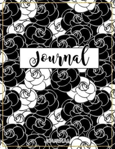 Black and White Floral Pretty & Elegant A4 Dot Grid Journal for Women, and Girls Organize Your Life, Budget Tracking, Habit Tracking, Finances Tracking, To Do List and Plan Your Day