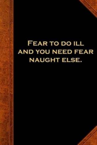 2020 Daily Planner Ben Franklin Quote Fear Do Ill Vintage Style 388 Pages