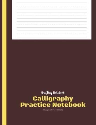 Calligraphy Practice Book - AmyTmy Notebook - 80 Pages - 7.44 X 9.69 Inch - Matte Cover