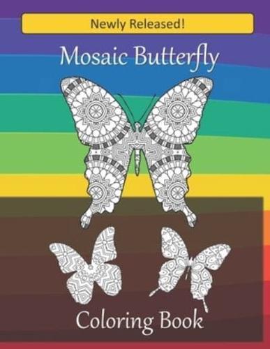 Mosaic Butterfly Coloring Book