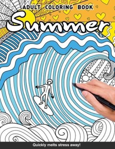Summer Adults Coloring Book
