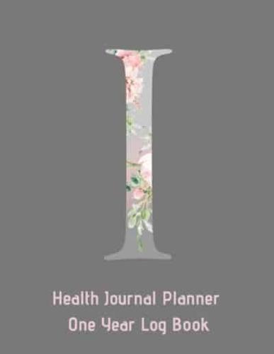 I Annual Health Journal Planner One Year Log Book Monogrammed Personalized