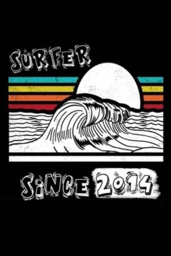 Surfer Since 2014 Journal Surf Gift