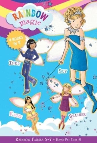 Rainbow Magic Rainbow Fairies: Books #5-7 With Special Pet Fairies Book #1