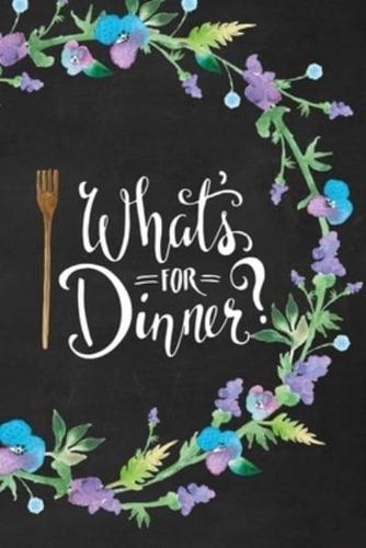 What's for Dinner, Vegan Recipe Journal for Busy Women With 52 Week Meal Planner, Comprehensive Plant-Based Food List, Kitchen Conversions