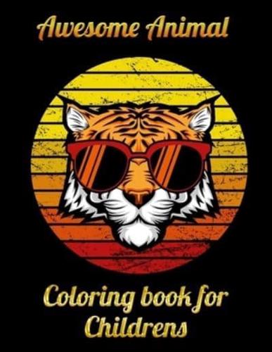 Awesome Animal Coloring Book for Childrens