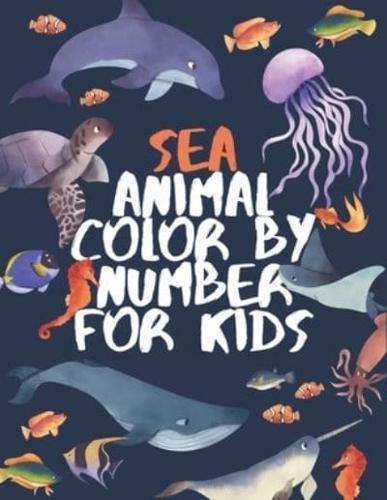Sea Animal Color by Number for Kids