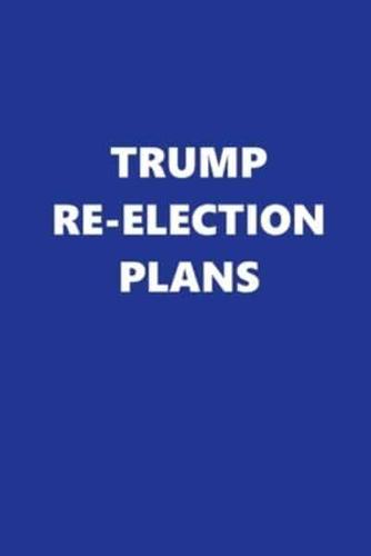 2020 Daily Planner Trump Re-Election Plans Text Blue White 388 Pages