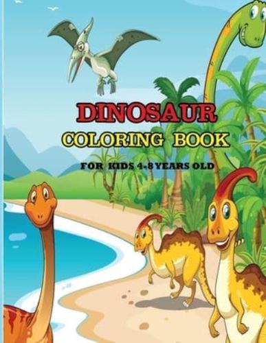 Dinosaur Coloring Book For Kids 4-8 Years Old