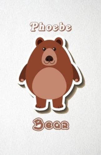 Phoebe Bear A5 Lined Notebook 110 Pages