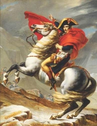 Napoleon Crossing the Alps Black Paper Notebook