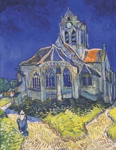 The Church at Auvers Black Pages Notebook