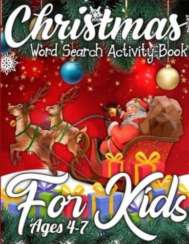 Christmas Word Search Activity Book for Kids Ages 4-7