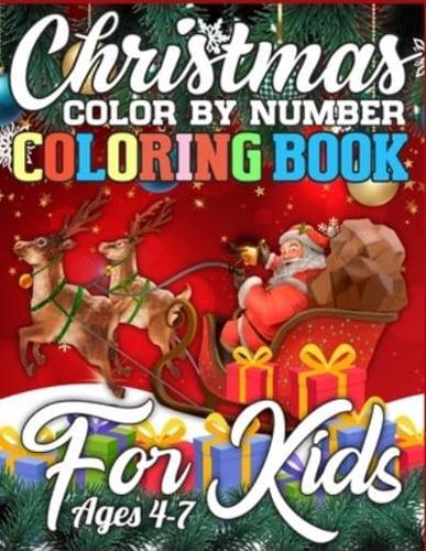 Christmas Color By Number Coloring Book for Kids Ages 4-7