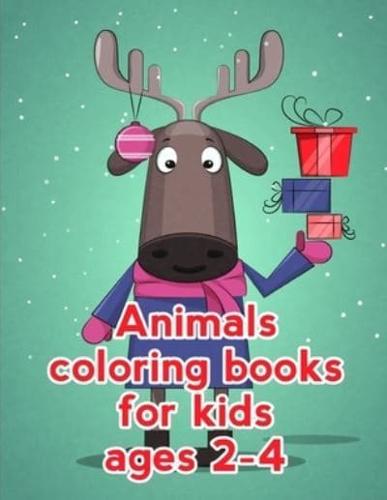 Animals Coloring Books For Kids Ages 2-4