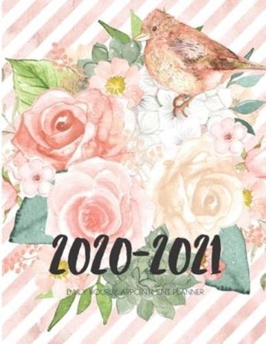 Daily Planner 2020-2021 Bird Rest On Flower 15 Months Gratitude Hourly Appointment Calendar