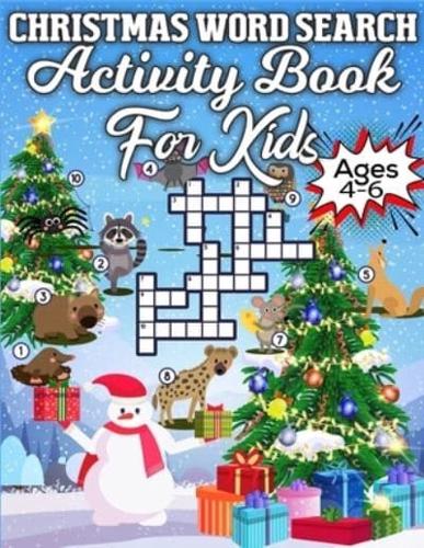 Christmas Word Search Activity Book for Kids Ages 4-6