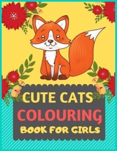 Cute Cats Colouring Book For Girls