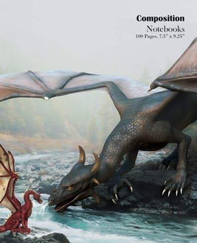 Composition Notebook With Huge Dragon