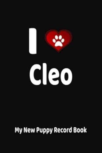 I Love Cleo My New Puppy Record Book