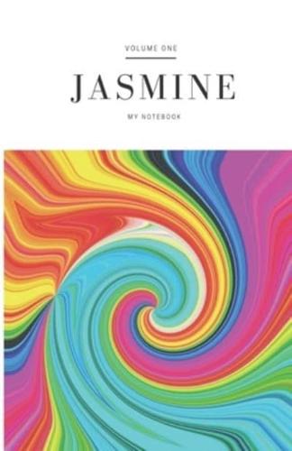 Jasmine - Personalised Journal/Diary/Notebook - Fab Girl/Women's Gift - To Do/ A5/ Notes - 100 Lined Pages (Funky Swirl)