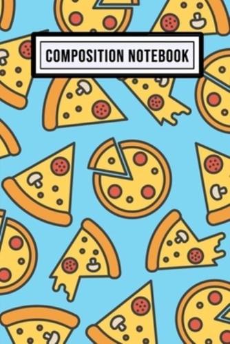 Pizza College Ruled Composition Notebook