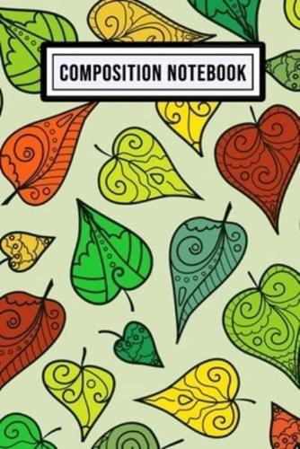 Leaf College Ruled Composition Notebook