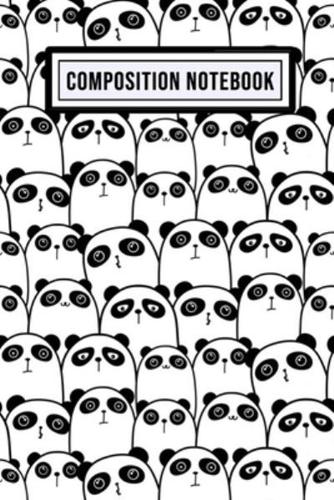 Kawaii Panda College Ruled Composition Notebook