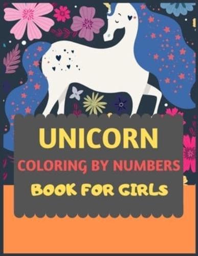Unicorn Coloring By Numbers Book for Girls