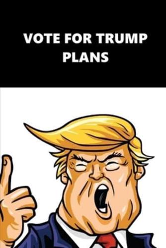 2020 Weekly Planner Vote Trump Plans Black White 134 Pages