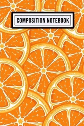Orange Wide Ruled Composition Notebook