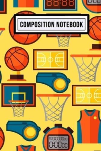 Basketball Wide Ruled Composition Notebook