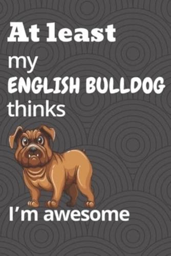 At Least My English Bulldog Thinks I'm Awesome