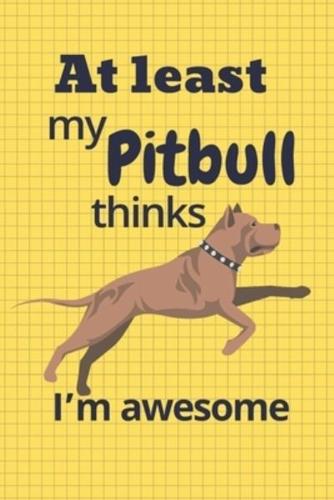 At Least My Pitbull Thinks I'm Awesome