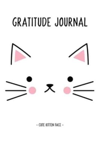 Cute Kitten Face Gratitude and Affirmation Journal For Kids Girls