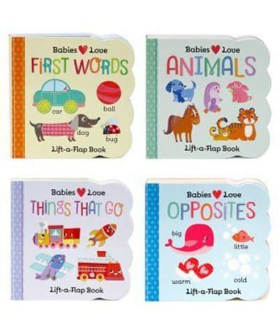 Babies Love Animals, First Words, Things That Go, and Opposities 4 Pack