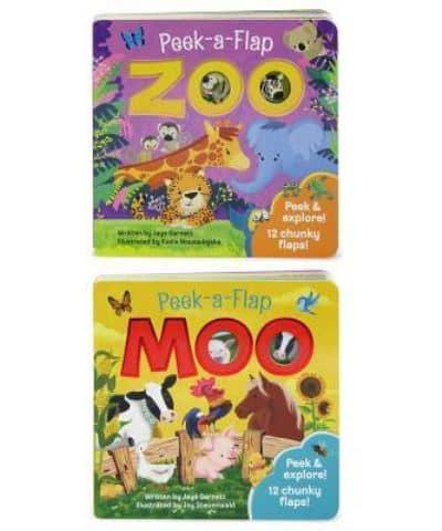 Peek a Flap Zoo and Moo 2 Pack