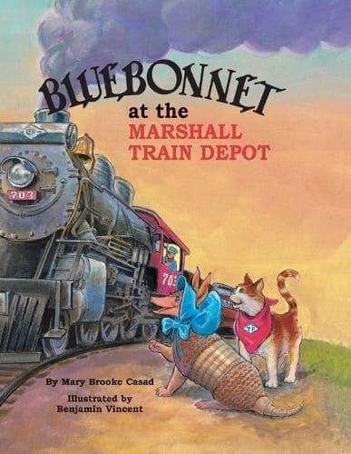 Bluebonnet at the Marshall Train Depot